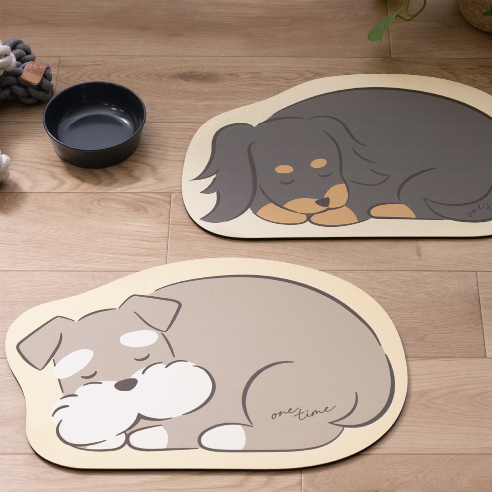 ペットプラスホーム ワンタイム 珪藻土入りやわらかワンドライマット 約30×45cm トイプードル/シバイヌ/ダックスフント/シュナウザー