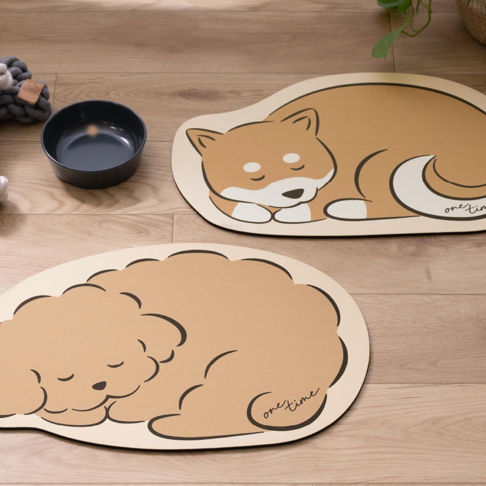 ペットプラスホーム ワンタイム 珪藻土入りやわらかワンドライマット 約30×45cm トイプードル/シバイヌ/ダックスフント/シュナウザー