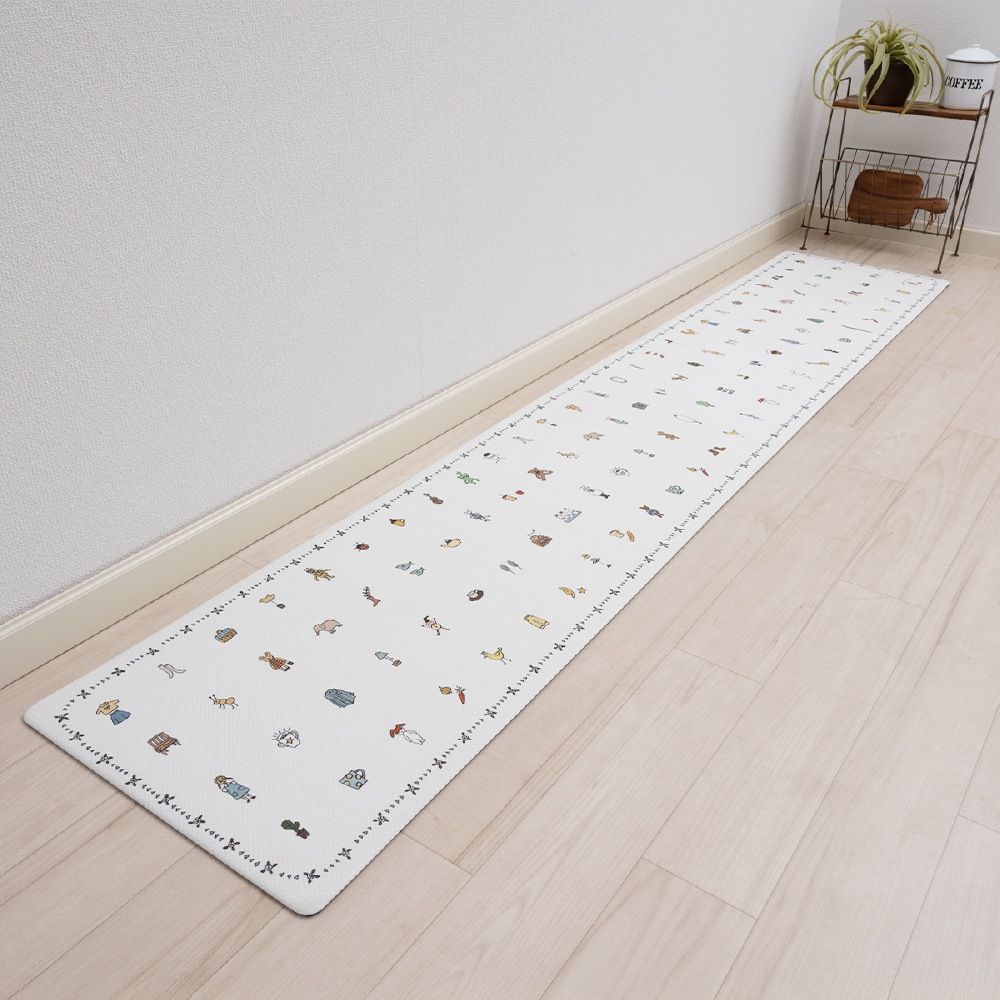 アツコマタノ エブリデイ PVCロングマット 約45×240cm ホワイト