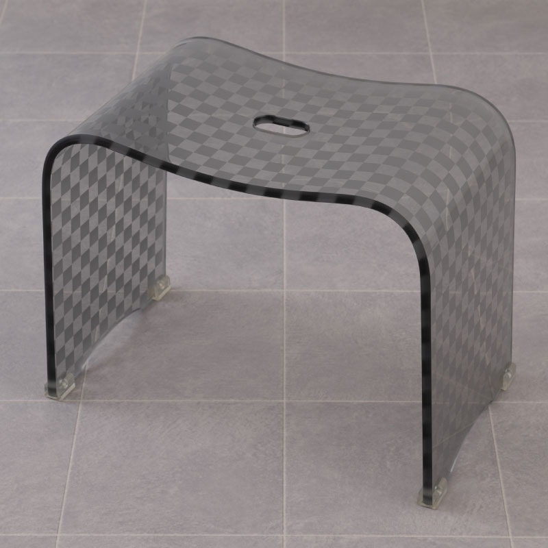 ★チェッカー バスチェア LLサイズ（高さ35cm） グレー ラッピング/のし対応不可