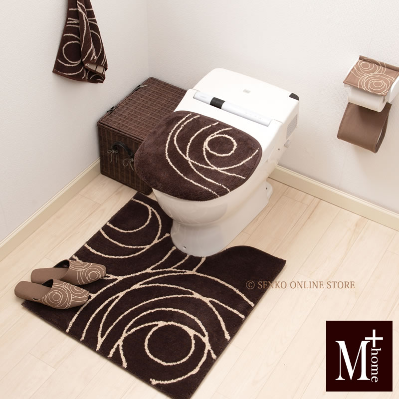 トイレマット モダン シック 高級感 上品】約60×60cm ブラウン M+home 
