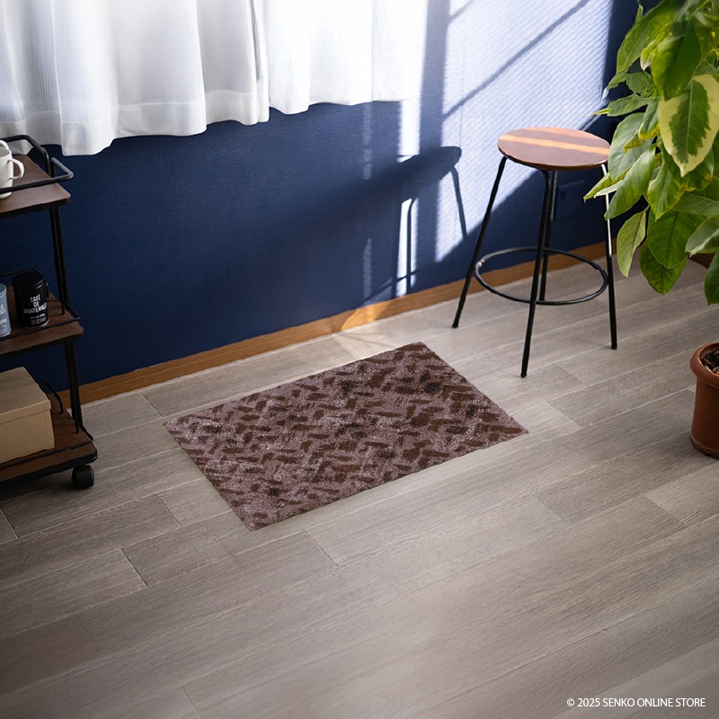 M+home コーリ インテリアマット 約50×75cm ブラウン