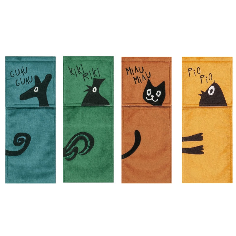 ★ホコモモラ アニマル ペーパーホルダーカバー ブルー/グリーン/オレンジ/イエロー