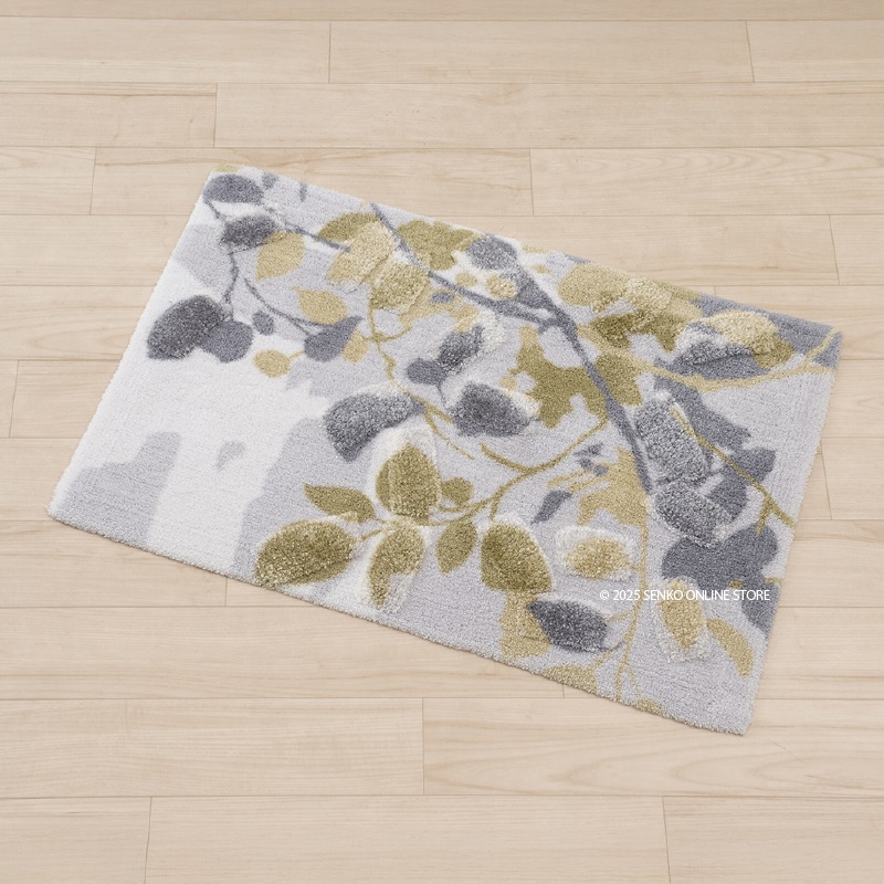 M+home プイスト インテリアマット 約60×90cm グリーン