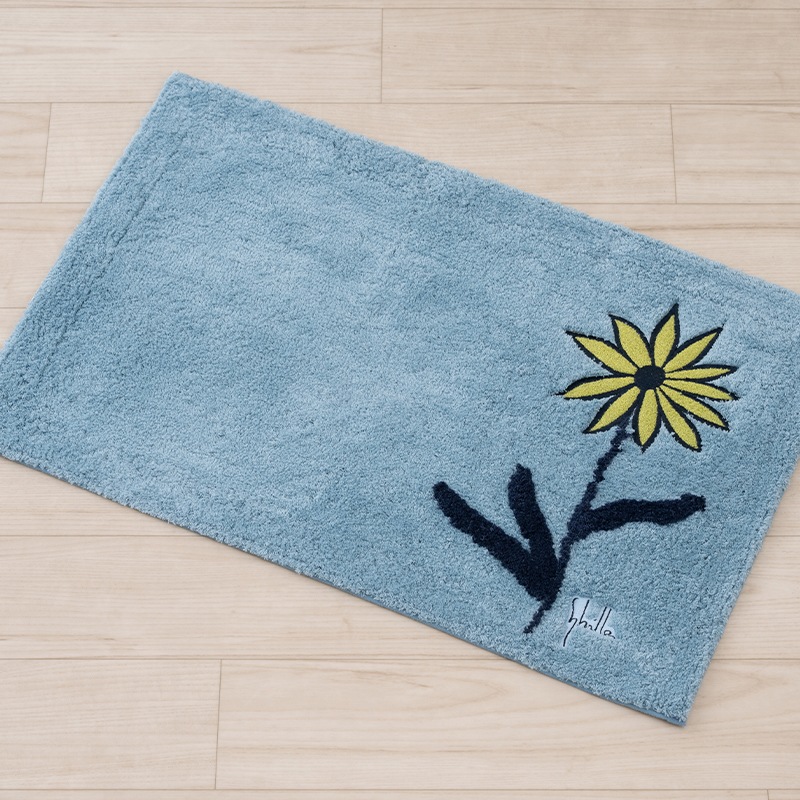 シビラ レジェンダ バスマット 約45×70cm ブルー/ベージュ | ブランド
