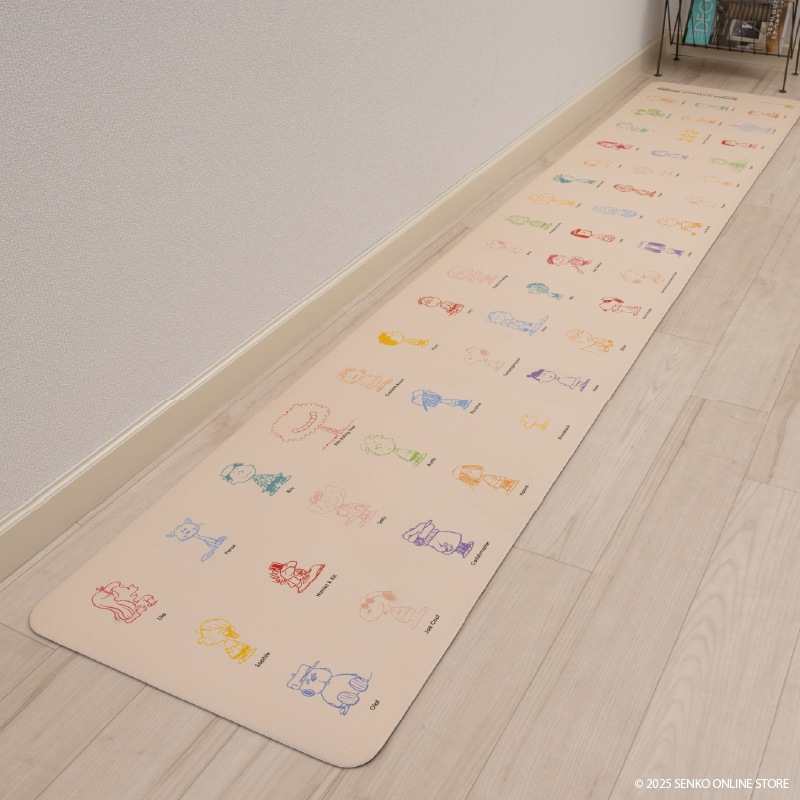 ★PEANUTS PVCキッチンマット オールスター/パストスヌーピー/カラーキャラクター 約45×240cm