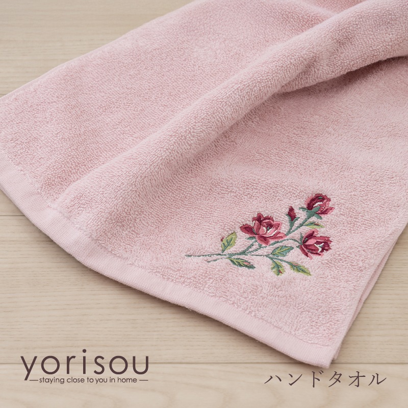 SDS yorisou スイートローズ ハンドタオル 約33×75cm ピンク