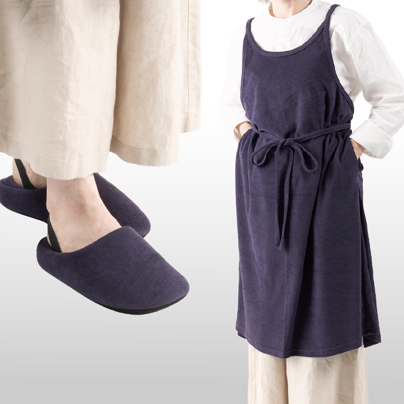 福袋2026 B.B.collection スムージィパイルエプロン+スリッパ セット