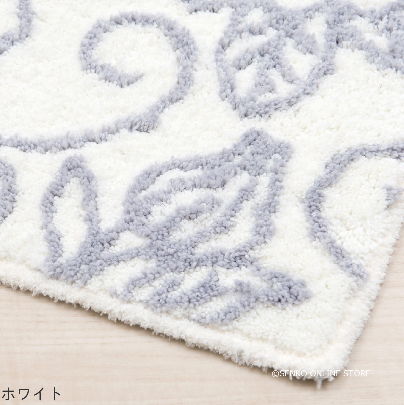 クリアローズ2 トイレマット 約60×60cm ライトブルー/ライトピンク/ホワイト/ブルー/ピンク/グレー