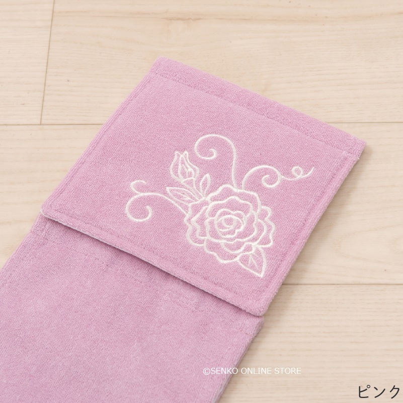 クリアローズ2 ペーパーホルダーカバー ライトブルー/ライトピンク