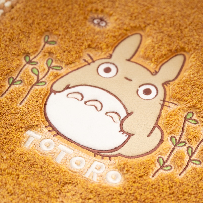 となりのトトロ 野の草 バスマット 約45×65cm グリーン/オレンジ