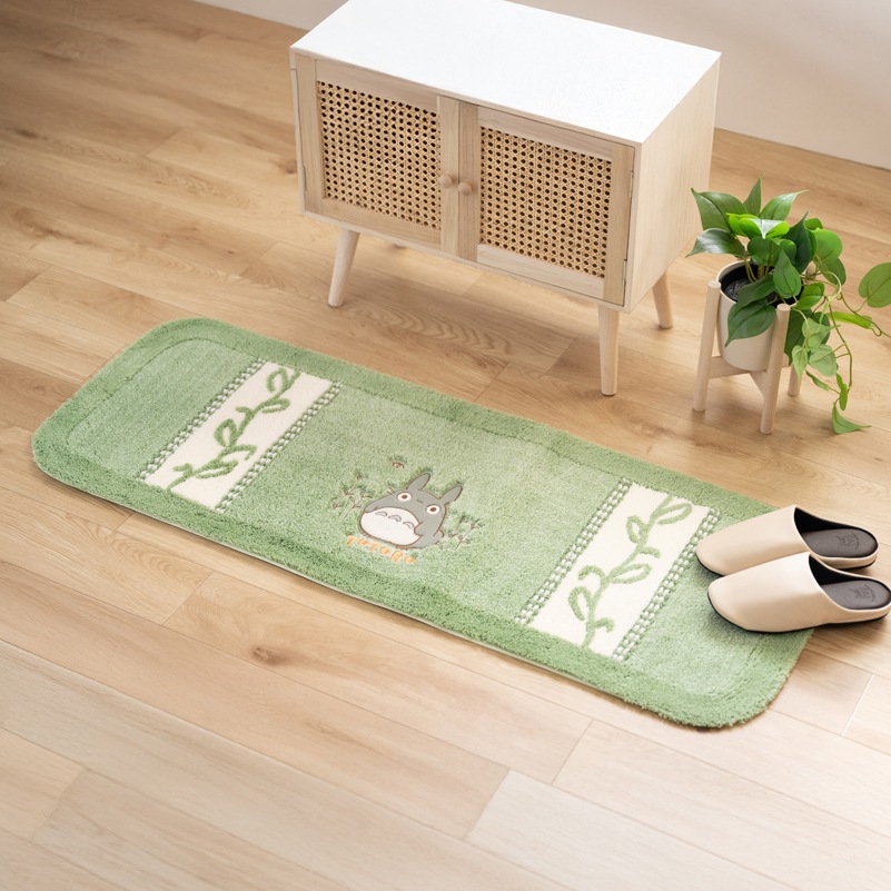 となりのトトロ 野の草 キッチンマット 約45×120cm グリーン/オレンジ