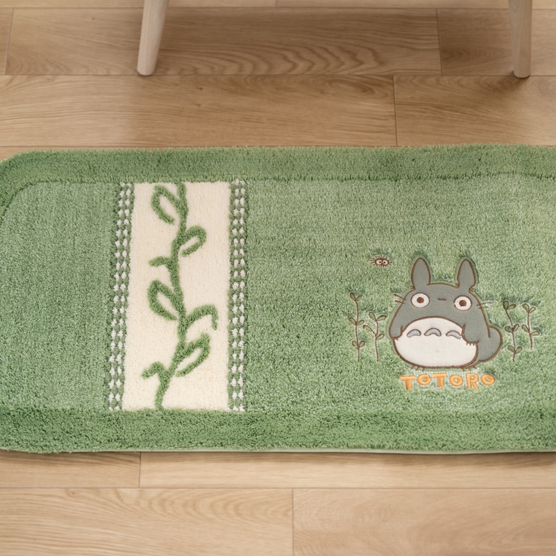 となりのトトロ 野の草 キッチンマット 約45×120cm グリーン/オレンジ