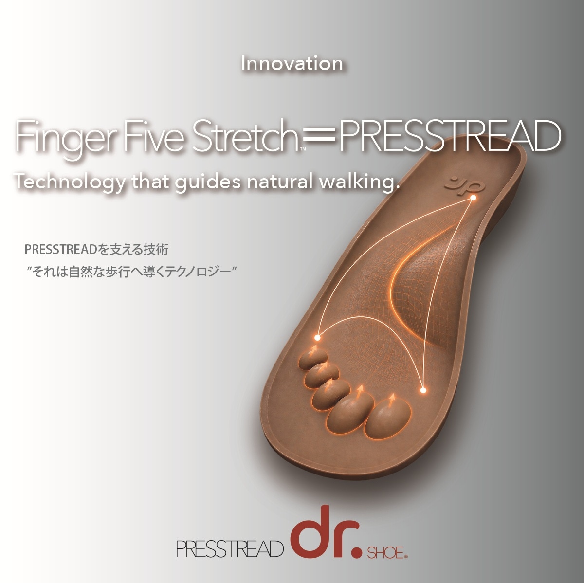 リカバリーフットウェア Dr.SHOE PRESSTREAD/アウトドアサンダル S/M/L アーバンブラック/オリーブモス/ダストグレー/パッションオレンジ