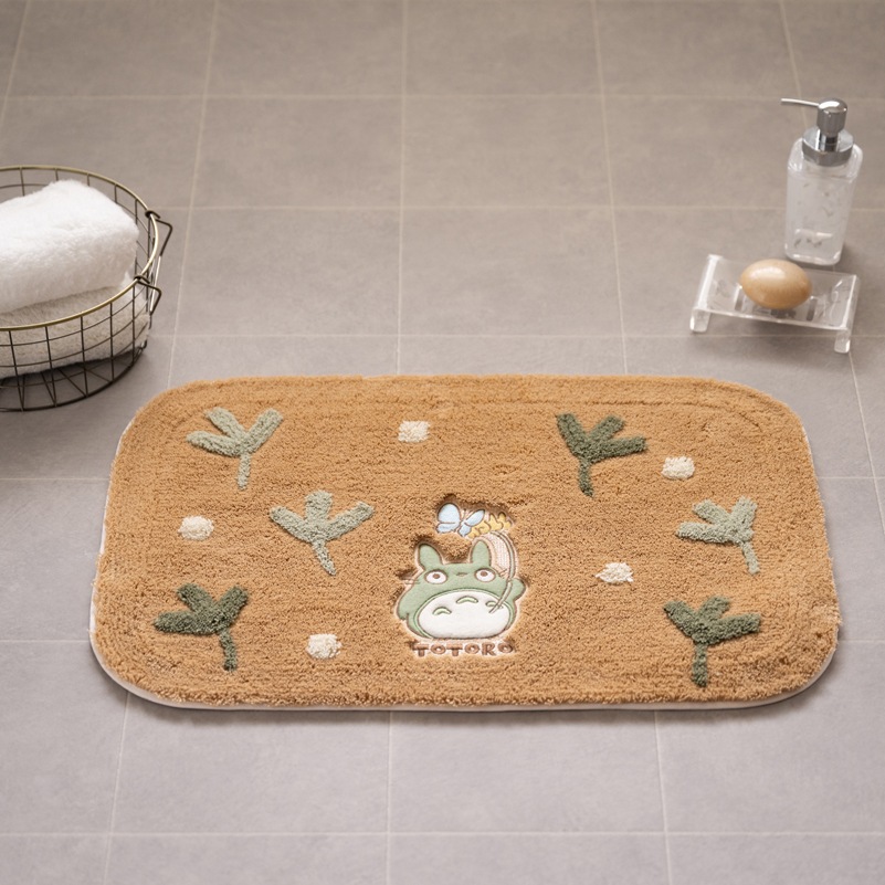 となりのトトロ はらっぱ バスマット 約45×65cm ベージュ/グリーン