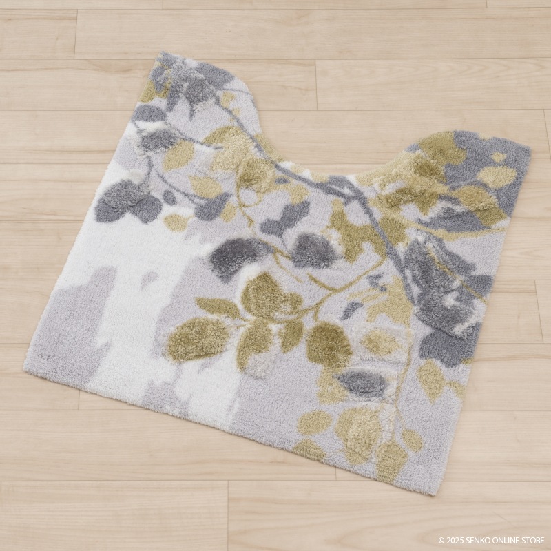 M+home プイスト トイレマット 約70×70cm グリーン