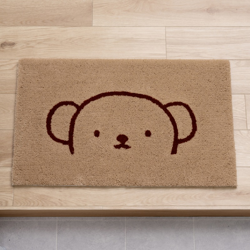 ディックブルーナ インテリアマット 約45×70cm おともだち（ベージュ）/お花と顔（イエロー）/トゥーフェイス（グレー）/ラインボリス（ベージュ）