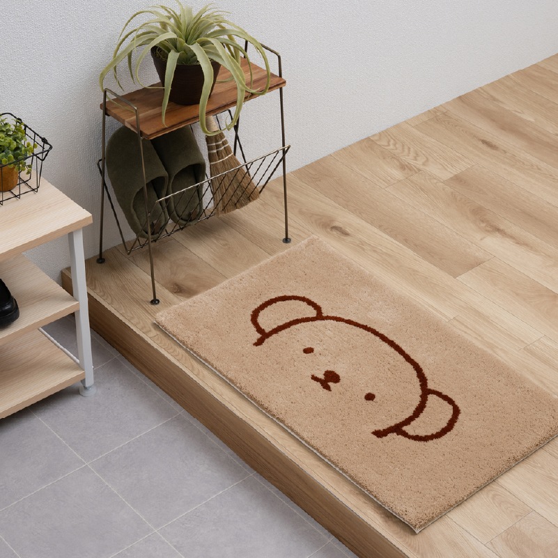 ディックブルーナ インテリアマット 約45×70cm おともだち（ベージュ）/お花と顔（イエロー）/トゥーフェイス（グレー）/ラインボリス（ベージュ）