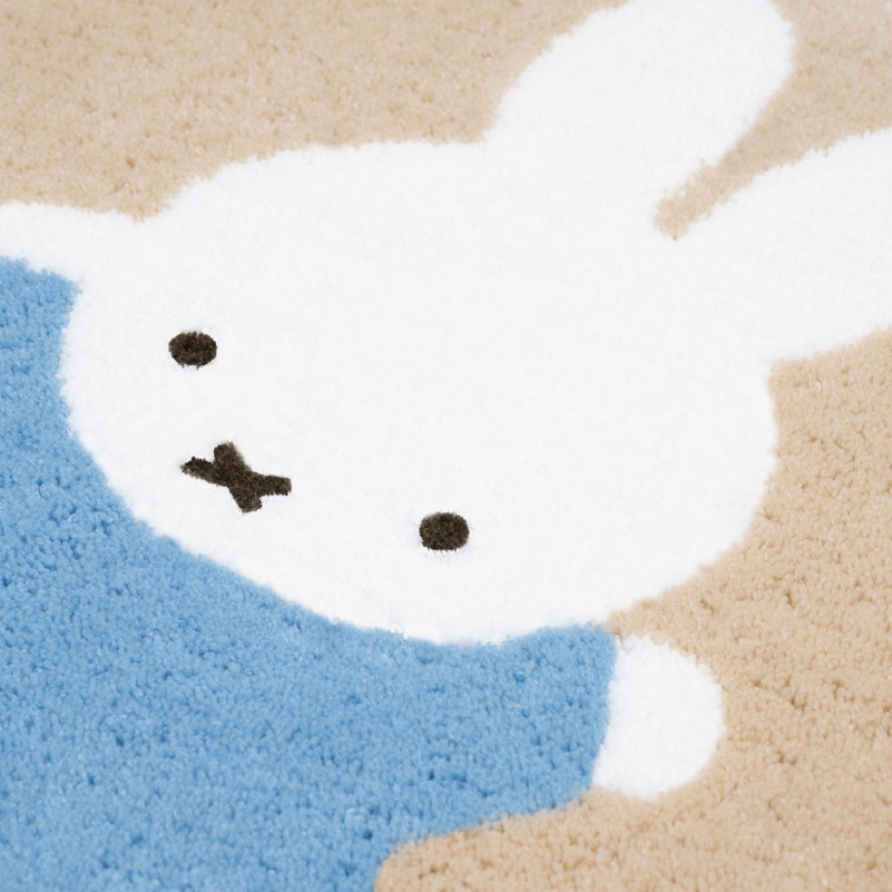 ディックブルーナ インテリアマット 約45×70cm おともだち（ベージュ）/お花と顔（イエロー）/トゥーフェイス（グレー）/ラインボリス（ベージュ）