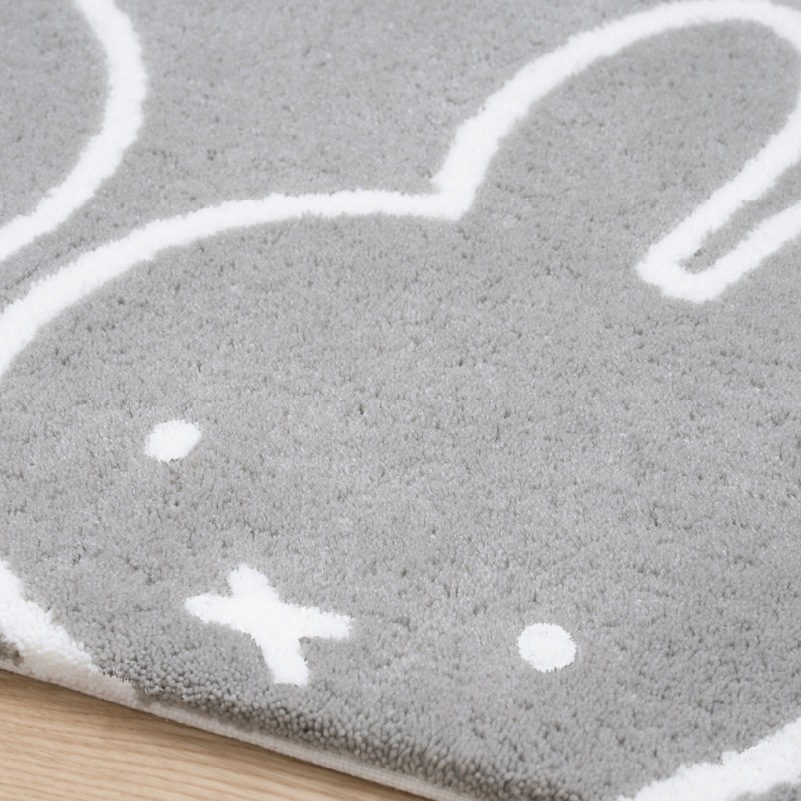 ディックブルーナ インテリアマット 約45×70cm おともだち（ベージュ）/お花と顔（イエロー）/トゥーフェイス（グレー）/ラインボリス（ベージュ）