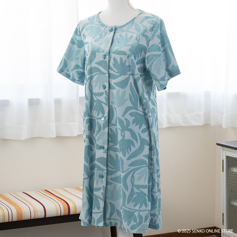 Cozyfeels カットリーフマエアキ タオルドレス M-L/L-LL ブルー/ピンク