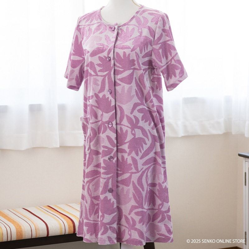 Cozyfeels カットリーフマエアキ タオルドレス M-L/L-LL ブルー/ピンク