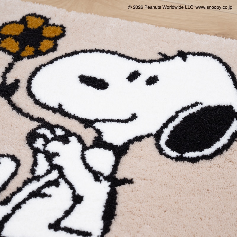 PEANUTS インテリアマット 約45×70cm ウェイト（グレー）/サーフボード