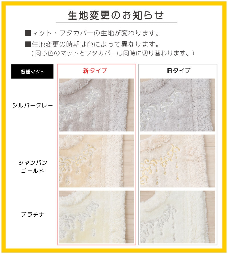 ニッキー＆ノスタルジアマッド 「PURE MINDS」 NICKEY ニーナス シャンティ2 トイレマット 約70×70cm シャンパンゴールド