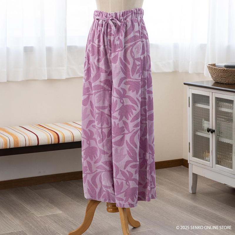 Cozyfeels カットリーフ パンツ M-L/L-LL ブルー/ピンク/イエロー