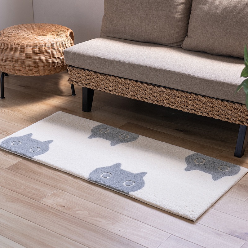 アツコマタノ MEME ロングマット 約50×120cm キャメル/アイボリー