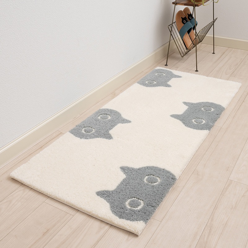 アツコマタノ MEME ロングマット 約50×120cm キャメル/アイボリー