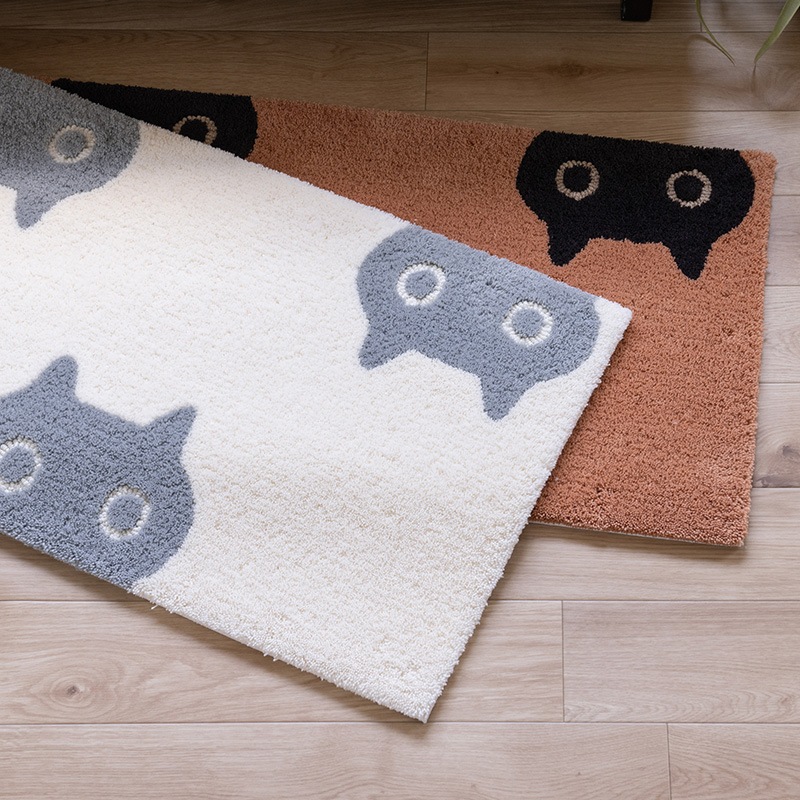 アツコマタノ MEME ロングマット 約50×180cm キャメル/アイボリー