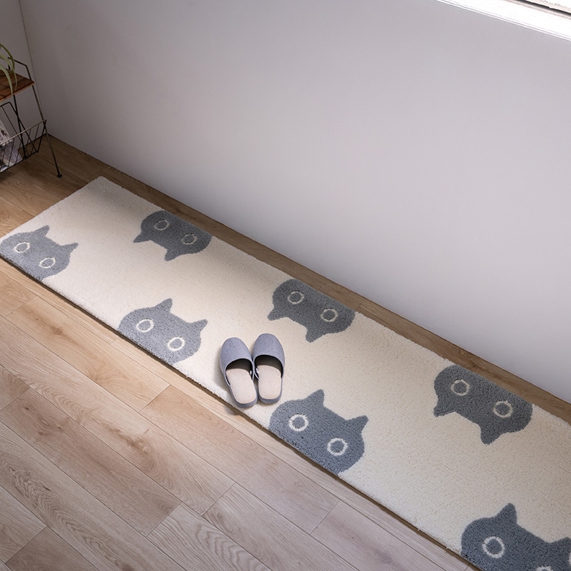 アツコマタノ MEME ロングマット 約50×240cm キャメル/アイボリー