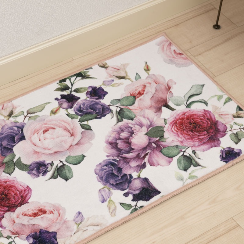 ブライトローズ2 ロングマット 約45×240cm ピンク