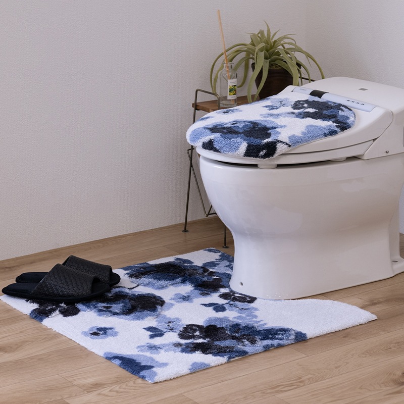 M+home クッカ トイレマット 約70×70cm ネイビーブルー | ブランド,M+