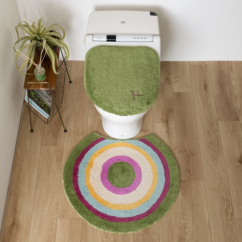 シビラ ラヤス2 トイレ2点セット トイレマット+兼用フタカバー（普通