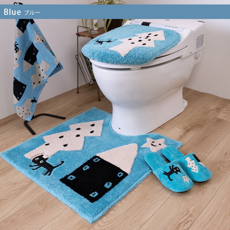 【mamiko様の専用品です】 アツコマタノ 迷子のMEME BEBE スリッパ フリーサイズ ブルー