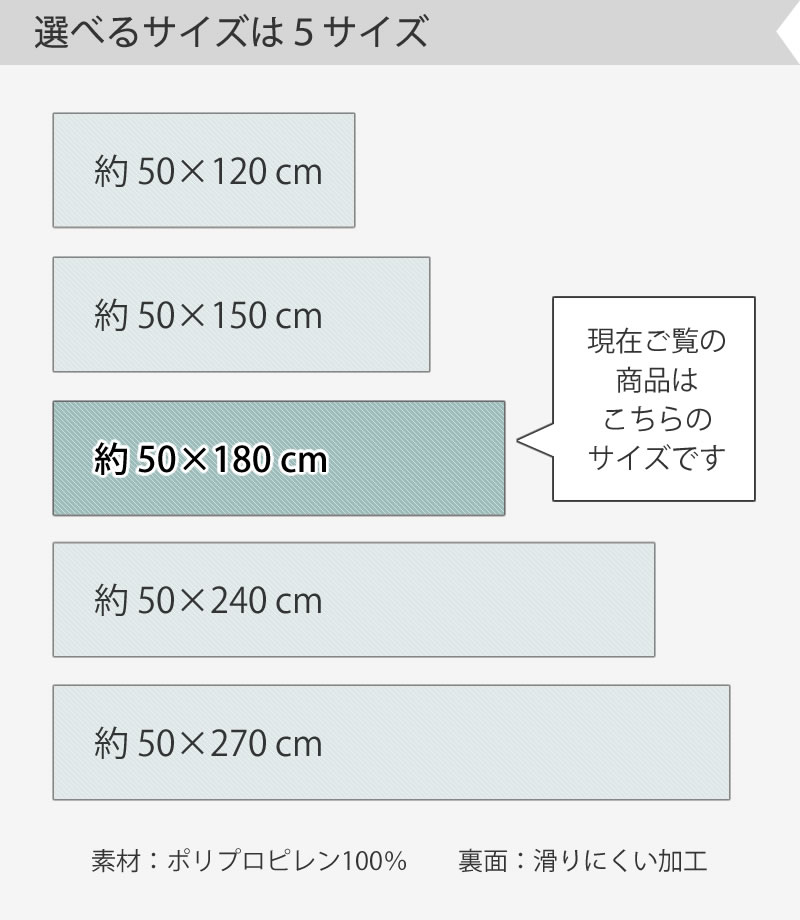 マスターキッチンラグ ORBIT（オービット） キッチンマット 約50×180cm