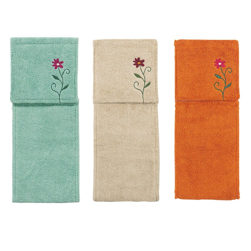 ★シビラ フラワーガーデン ペーパーホルダーカバー ブルー/ベージュ/オレンジ 