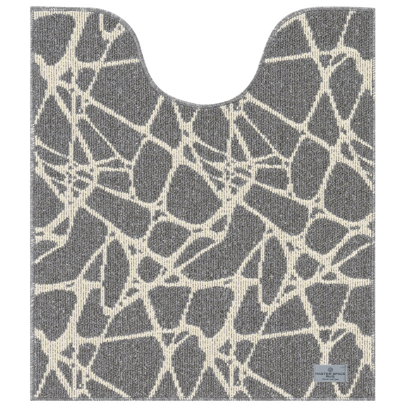 ★マスタースペースラグ ペンテリコン トイレマット 約83×73cm グレー/ライトグレー/モカ