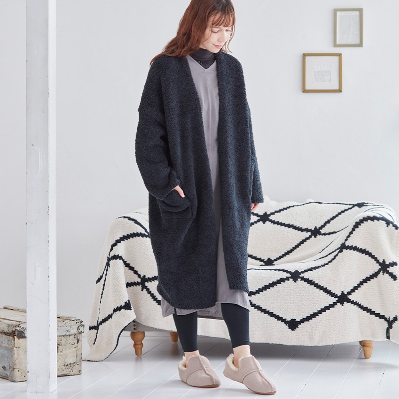 M+home ルミウッコ カーディガン S～M/M～Lサイズ ブラック/グレー/アイボリー