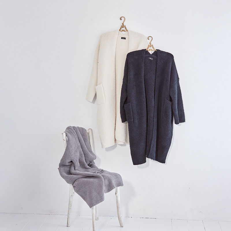 M+home ルミウッコ カーディガン S～M/M～Lサイズ ブラック/グレー/アイボリー