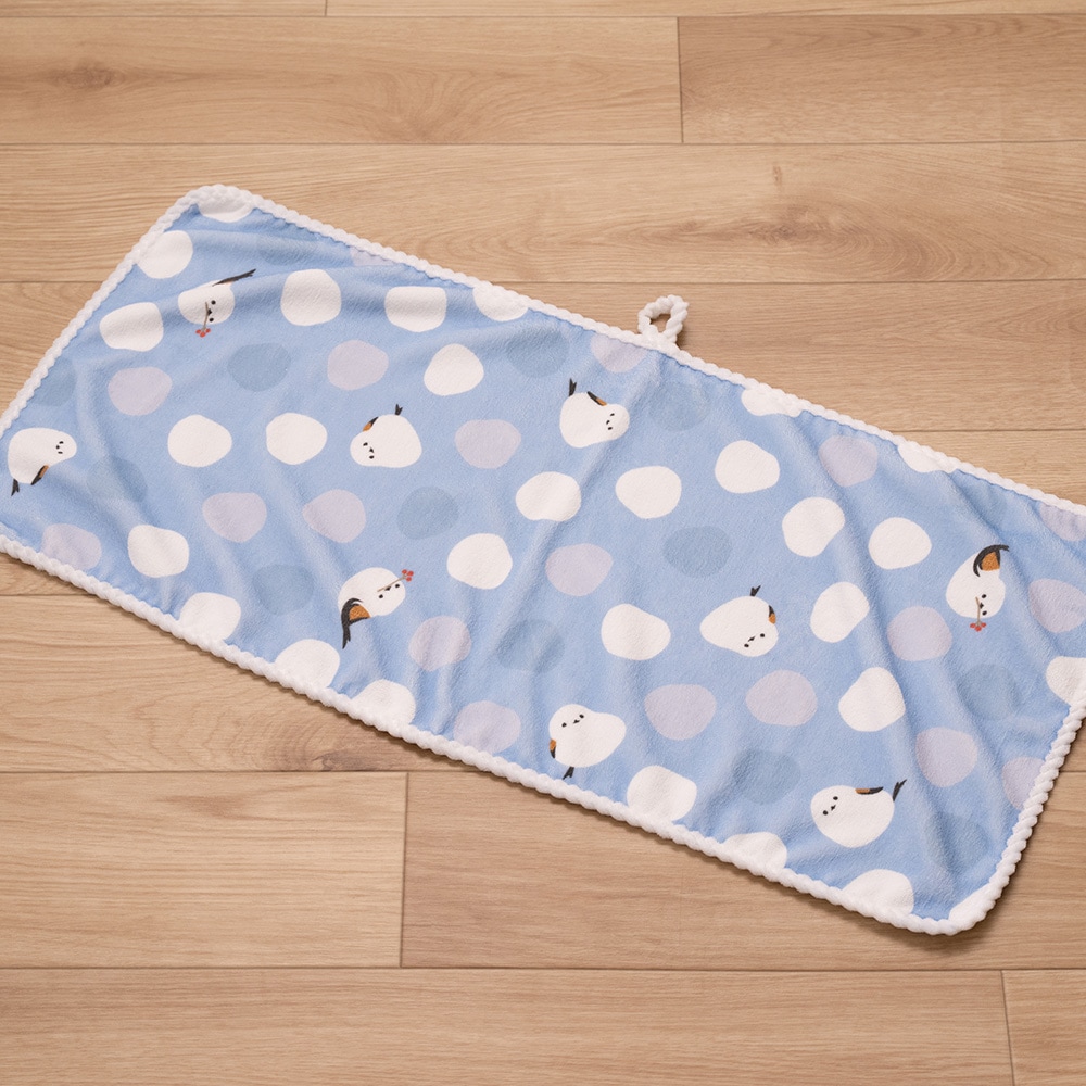 SDS シマエナガドット ハンドタオル 約35×75cm ブルー/グレー/ピンク