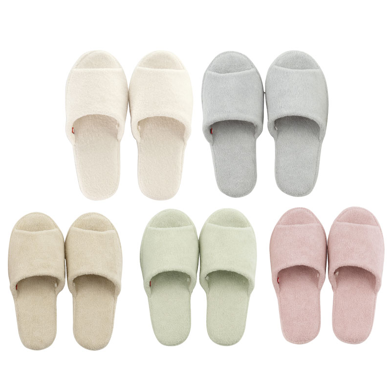 SDS ふかふか綿パイルスリッパ 約23～25cm ブルー/ベージュ/グリーン/ピンク/ホワイト