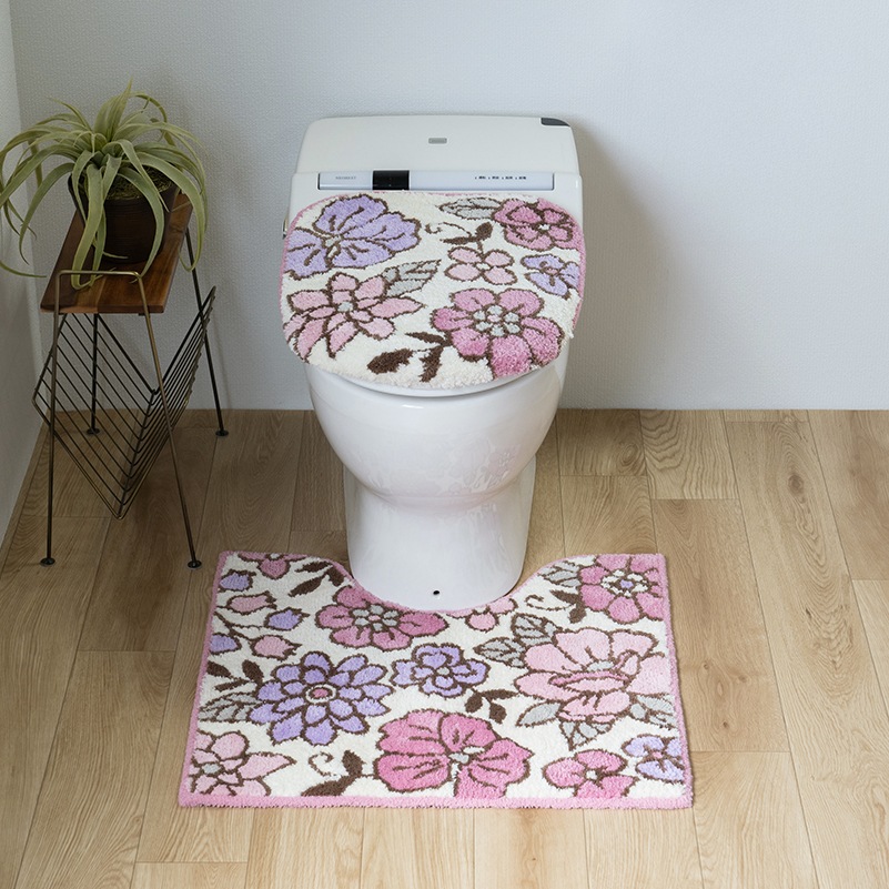ポテチーノ　トイレカバー SDS シャーロット トイレ2点セット トイレマット+トイレ兼用フタカバー