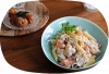 豚しゃぶとトマトの冷製梅パスタ