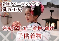 七五三 宮参り 2点パッケージ （着物、襦袢） 着物クリーニング