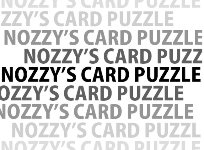 NOZZY'S CARD PUZZLE by野島伸幸 ※