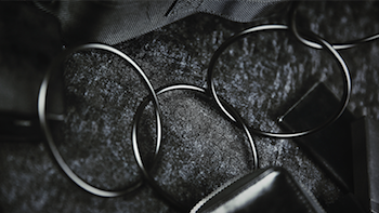 チャイニーズリンキングリング小 ブラック/ クロム ※