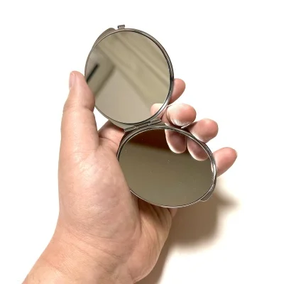 ☆satoyan☆　コンパクトミラー　1 コンパクトミラー ステンレス両面コンパクトミラー : ZOZOTOWN